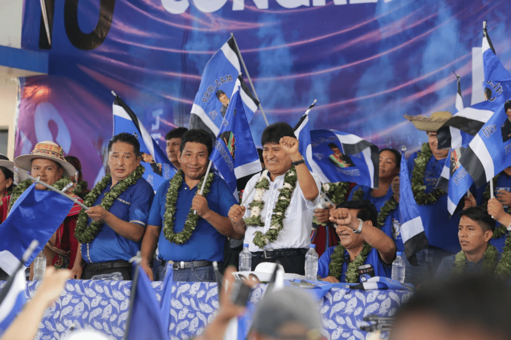 Evo Morales, en un anterior encuentro del MAS.
