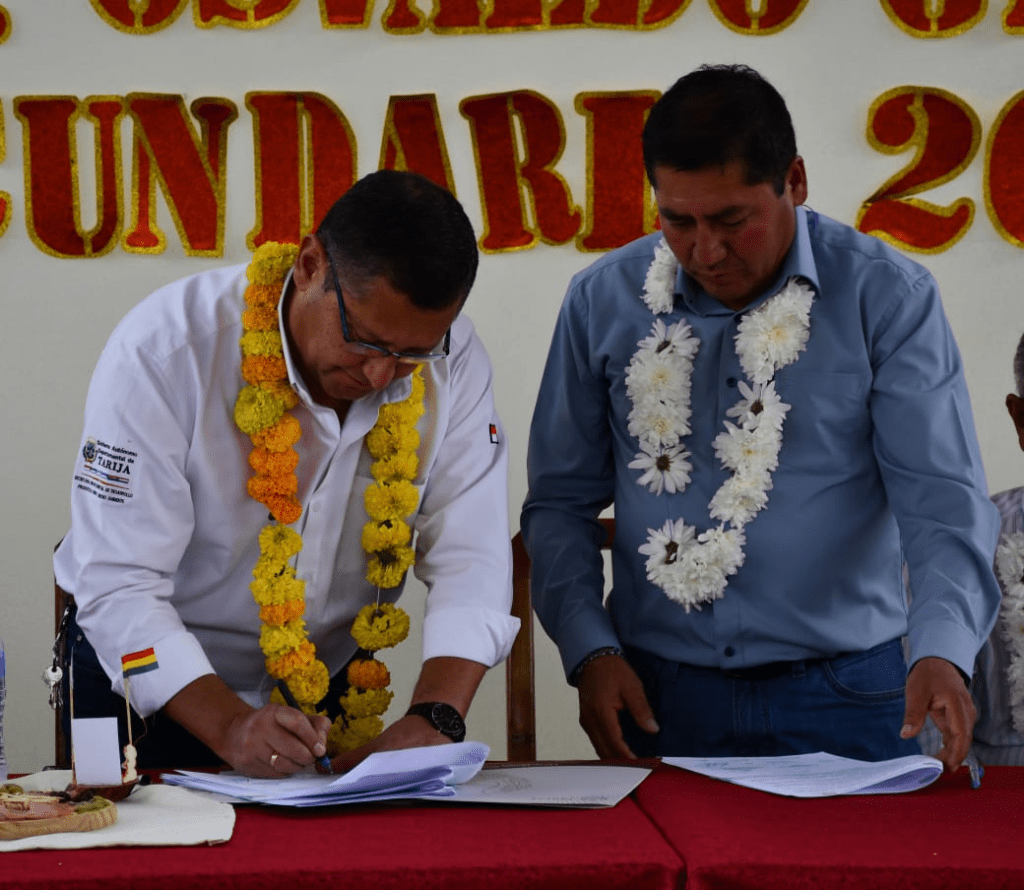 Firma Convenio Gobernador y Alcalde San Lorenzo