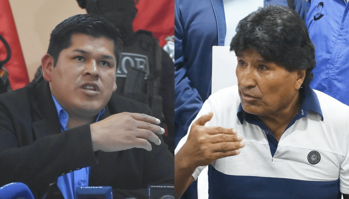 Viceministro Jaime Mamani y Evo Morales