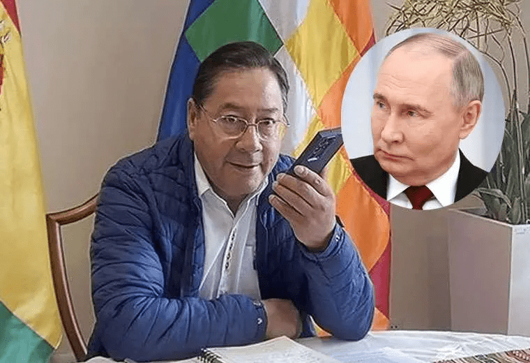 Luis Arce por teléfono con Bladimir