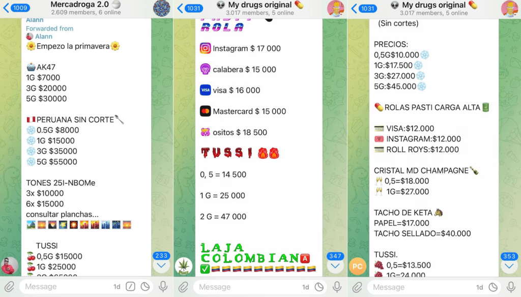 Venta de Drogas por Telegram