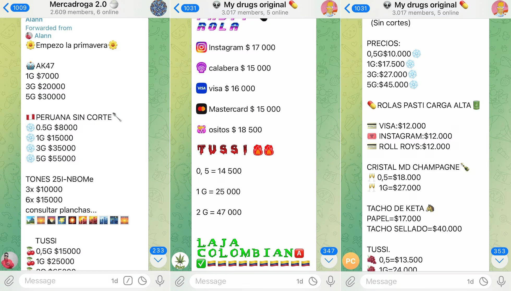 Venta de Drogas por Telegram